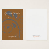 イヤリングホルダー – 名刺ブラウン (正面&裏面)