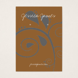 イヤリングホルダー – 名刺ブラウン