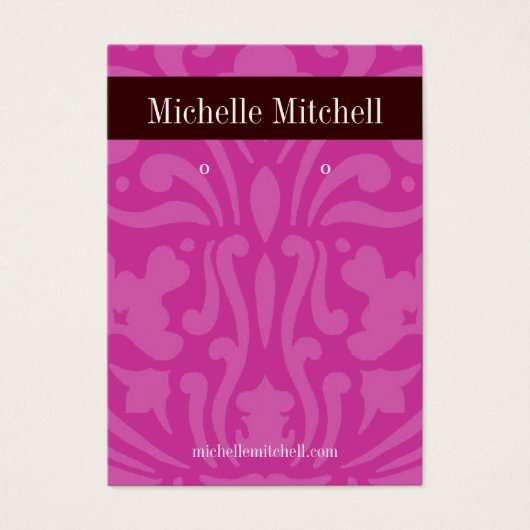 イヤリングホルダー – 名刺（紫） (正面)