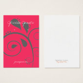 イヤリングホルダー – 名刺（赤） (正面&裏面)