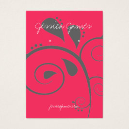 イヤリングホルダー – 名刺（赤）