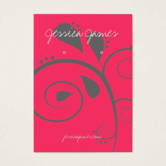 イヤリングホルダー – 名刺（赤） (正面)