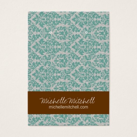 イヤリングホルダー |名刺 | Duoブルーブラウン (正面)