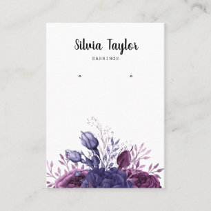 イヤリングヴィンテージフローラ表示ジュエリー 名刺