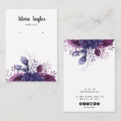 イヤリングヴィンテージフローラ表示ジュエリー 名刺 (正面/裏面)