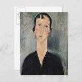 イヤリング付き女性 ポストカード (正面/裏面)