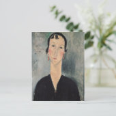 イヤリング付き女性 ポストカード (スタンド正面)