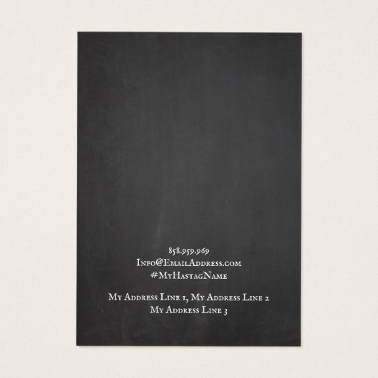 イヤリング宝石飾りディスプレイカード、ブラックチョークボード (裏面)