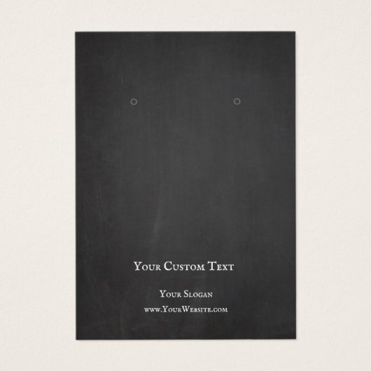 イヤリング宝石飾りディスプレイカード、ブラックチョークボード (正面)