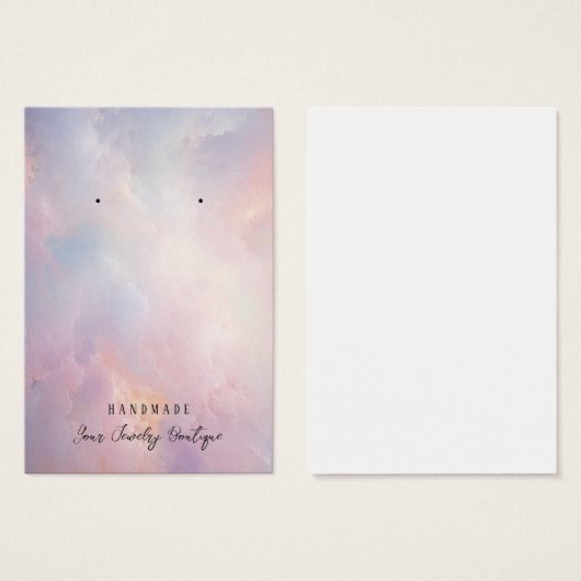 イヤリング抽象芸術クラウドジュエリー表示カード (正面&裏面)