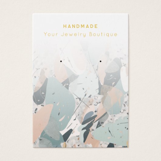 イヤリング抽象芸術テラッツォジュエリーディスプレイカード (正面)