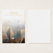 イヤリング抽象芸術ボージュエリー表示カード (正面&裏面)