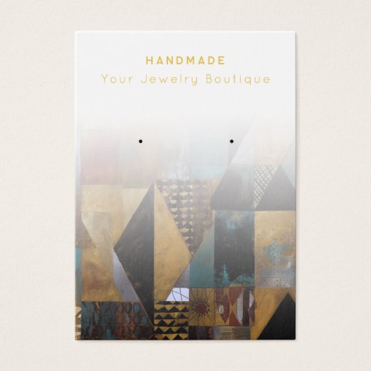 イヤリング抽象芸術ボージュエリー表示カード (正面)