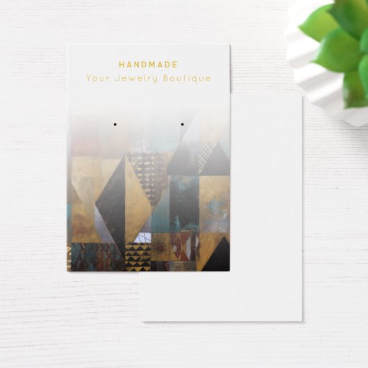 イヤリング抽象芸術ボージュエリー表示カード (デスク)