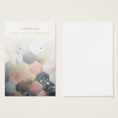 イヤリング抽象芸術モダンジュエリー表示カード (正面&裏面)