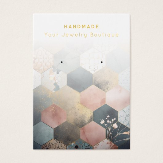 イヤリング抽象芸術モダンジュエリー表示カード (正面)