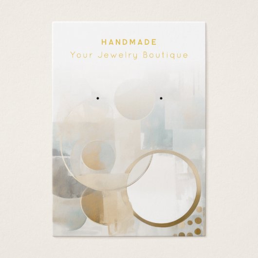 イヤリング抽象芸術モダンジュエリー表示カード (正面)