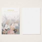 イヤリング抽象芸術花ジュエリー表示カード (正面&裏面)
