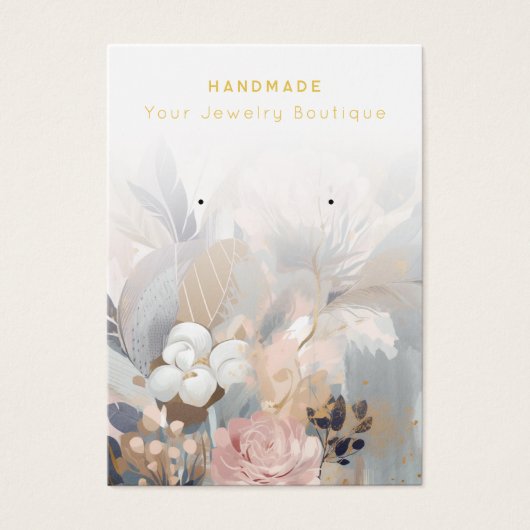 イヤリング抽象芸術花ジュエリー表示カード (正面)