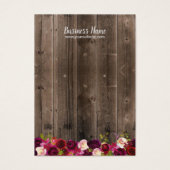 イヤリング表示カード素朴ウッドブルゴーニュフローラ (正面)