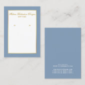 イヤリング表示カード金ゴールドと埃っぽいブルー 名刺 (正面/裏面)