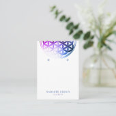 イヤリング表示カード・人生の花/曼荼羅 名刺 (スタンド正面)