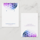 イヤリング表示カード・人生の花/曼荼羅 名刺 (正面/裏面)