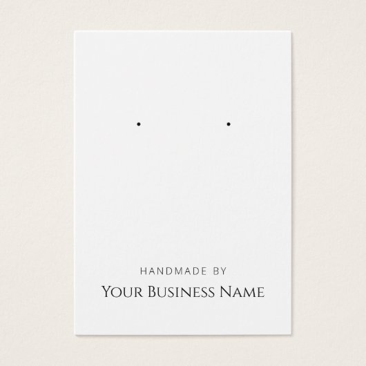 イヤリング表示カード「手作り」 (正面)