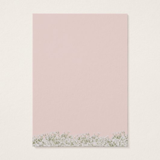 イヤリング表示カード |赤面ピンクベビーの息 (裏面)