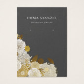 イヤリング表示カード・金ゴールド・スケッチフローラ (正面)