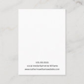 イヤリング表示バラ金ゴールドグリッター |大理石 名刺 (裏面)