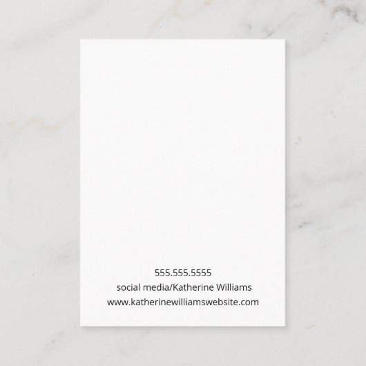 イヤリング表示バラ金ゴールドグリッター |大理石 名刺 (裏面)