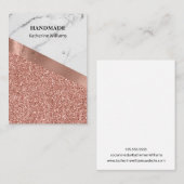 イヤリング表示バラ金ゴールドグリッター |大理石 名刺 (正面/裏面)