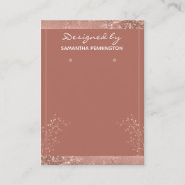 イヤリング表示バラ金ゴールドフローラ 名刺