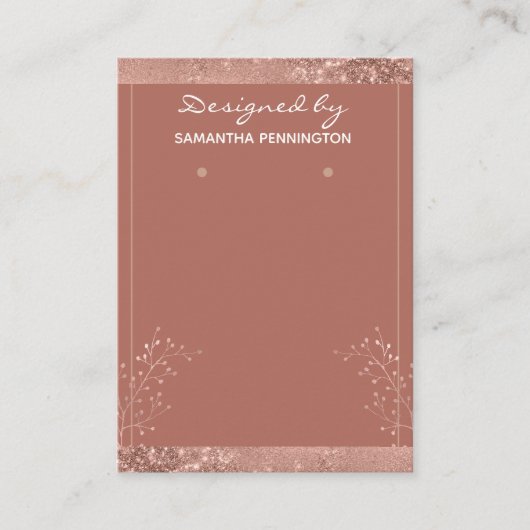 イヤリング表示バラ金ゴールドフローラ 名刺 (正面)