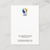 イヤリング表示ホルダーロゴを追加3ペア白 名刺 (裏面)