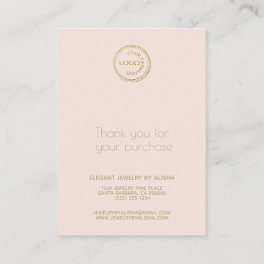 イヤリング表示ロゴの追加赤面 名刺 (裏面)