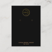 イヤリング表示ロゴを黒に追加 名刺 (正面)