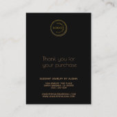 イヤリング表示ロゴを黒に追加 名刺 (裏面)