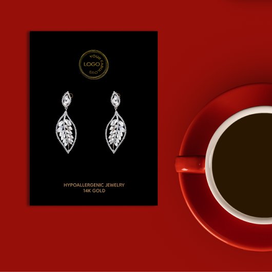 イヤリング表示ロゴを黒に追加 名刺