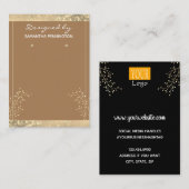 イヤリング表示金ゴールドフローラ 名刺 (正面/裏面)