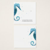 イヤリング表示 |かわいい青い海馬 (正面&裏面)