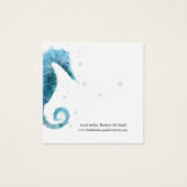 イヤリング表示 |かわいい青い海馬 (正面)