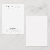 イヤリング表示 |米国の手作り 名刺 (正面/裏面)