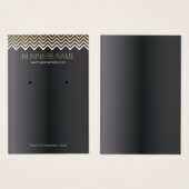 イヤリング表示 |金ゴールドモダンの山ストライプ形 (正面&裏面)