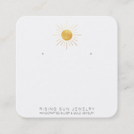 *～*イヤリング表示QRソーシャルメディアアイコンSun  スクエア名刺