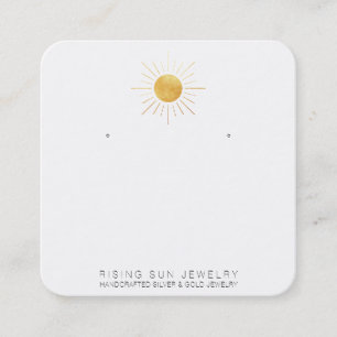 *～*イヤリング表示QRソーシャルメディアアイコンSun  スクエア名刺