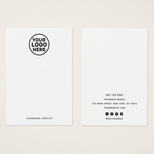 イヤリング追加ロゴ表示ホルダー (正面&裏面)