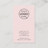 イヤリング ディスプレイ カード | ロゴ ピンク ジュエリー ディスプレイ (裏面)