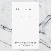 イヤリング&ネックレスセットジュエリーディスプレイカード